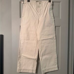 High-Rise Wide Leg Jeans in Off-White
